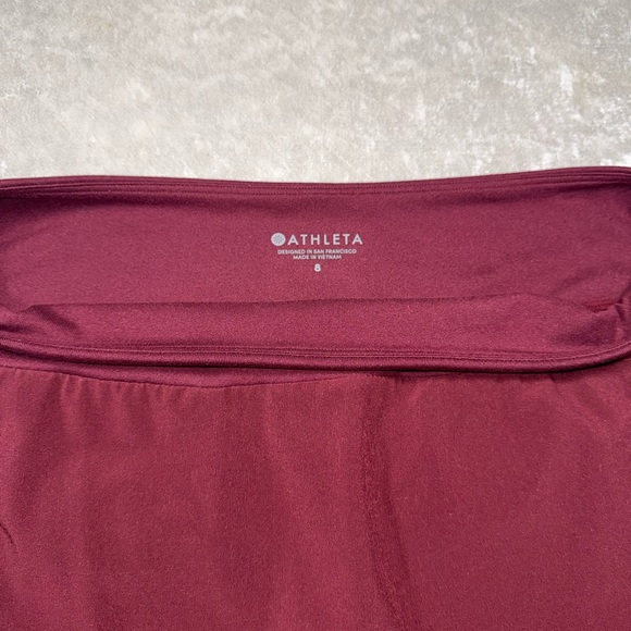 Athleta Soho Skort Burgundy | Built-In Shorts | Size 8 - Picture 4 of 4